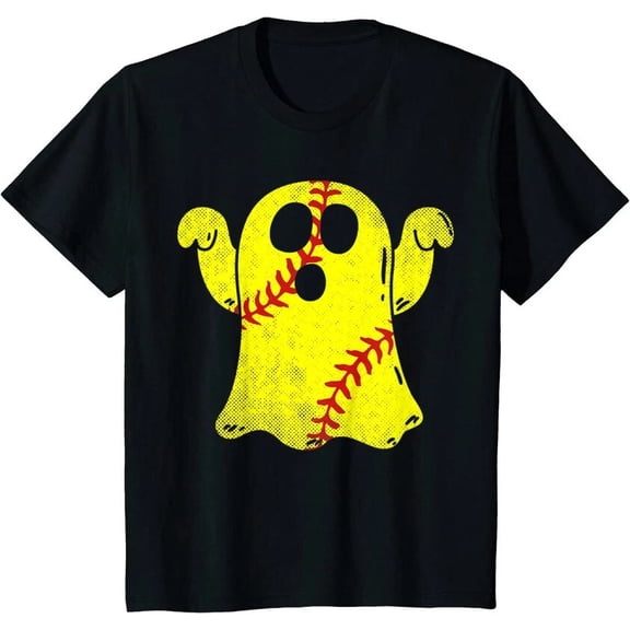 Softball Ghost Softball Lover Halloween Costume Unisex T-shirt