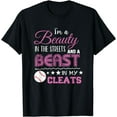 thumbnail image 1 of Softball Gift For Teen Girls Cute Saying Beast In My Cleats T-Shirt, 1 of 3