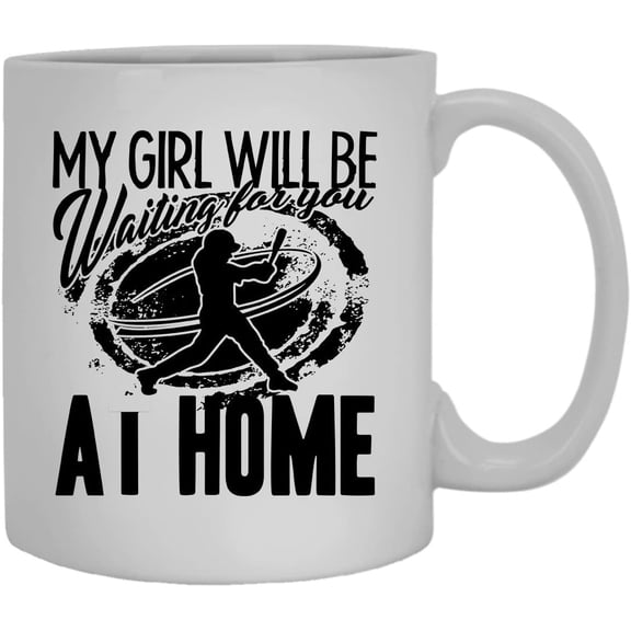 Softball Girl Mug, Ceramic Mug, White Cup 11 oz