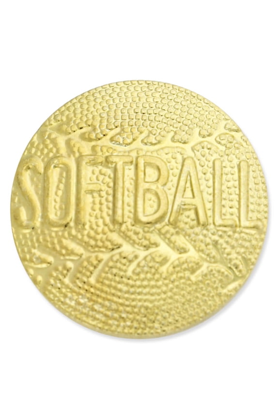 Softball Gold Chenille Sports Lapel Pin