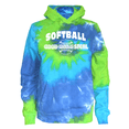 thumbnail image 1 of Softball Good Girls Steal Blue Green Twist Youth Tie Dye Sweatshirt (Youth Large 14/16), 1 of 1