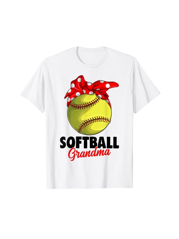 Softball Grandma Graphic T-Shirt for Proud Grandmothers Who Love Softball