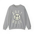 thumbnail image 1 of Softball Happy Face Sweatshirt, Retro Softball Shirt Cute Mom Gift Crewneck, 1 of 7