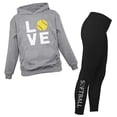 thumbnail image 1 of Softball-Inspired Leggings & Hoodie Set for Women and Girls - Ideal Gift for Softball Fans - Comfortable Sporty Apparel - Stylish & Breathable Activewear Black Medium / Gray Medium, 1 of 5