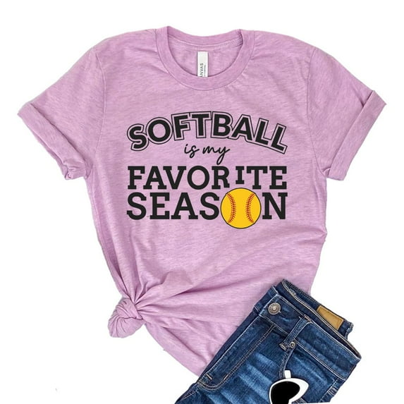 Softball Is My Favorite Season T-shirt Game Day Shirt Women's Tournament Top Baseball Tshirt Sports Gift Player Shirts