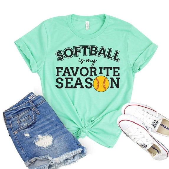 Softball Is My Favorite Season T-shirt Game Day Shirt Women's Tournament Top Baseball Tshirt Sports Gift Player Shirts