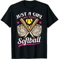 thumbnail image 1 of Softball Just a Girl Who Loves Softball Softball Player T-Shirt, 1 of 4