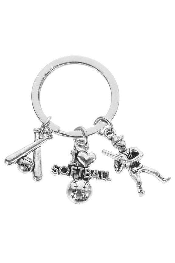 Softball Keychain Softball Bat Keychain Backpack Pendant  Keyring Graduation Gift