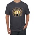 thumbnail image 1 of Softball Life Animal Print Girl Sports Men's Graphic T-Shirt, Charcoal, Medium, 1 of 5