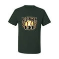 thumbnail image 1 of Softball Life Animal Print Girl Sports Men's Graphic T-Shirt, Forest Green, Medium, 1 of 4