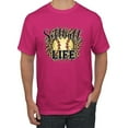 thumbnail image 1 of Softball Life Animal Print Girl Sports Men's Graphic T-Shirt, Fuschia, Large, 1 of 5