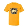 thumbnail image 1 of Softball Life Animal Print Girl Sports Men's Graphic T-Shirt, Gold, 3X-Large, 1 of 4