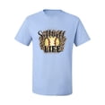 thumbnail image 1 of Softball Life Animal Print Girl Sports Men's Graphic T-Shirt, Light Blue, X-Large, 1 of 4