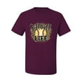 thumbnail image 1 of Softball Life Animal Print Girl Sports Men's Graphic T-Shirt, Maroon, X-Large, 1 of 4