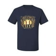 thumbnail image 1 of Softball Life Animal Print Girl Sports Men's Graphic T-Shirt, Navy, 4X-Large, 1 of 4