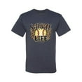 thumbnail image 1 of Softball Life Animal Print Girl Sports Men's Graphic T-Shirt, Vintage Heather Navy, Medium, 1 of 4