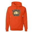 thumbnail image 1 of Softball Life Animal Print Girl Sports Unisex Graphic Hoodie Sweatshirt, Orange, Small, 1 of 4