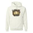 thumbnail image 1 of Softball Life Animal Print Girl Sports Unisex Graphic Hoodie Sweatshirt, White, X-Large, 1 of 5