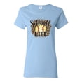 thumbnail image 1 of Softball Life Animal Print Girl Sports Womens Graphic T-Shirt, Light Blue, Medium, 1 of 5