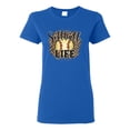 thumbnail image 1 of Softball Life Animal Print Girl Sports Womens Graphic T-Shirt, Royal, 3X-Large, 1 of 5