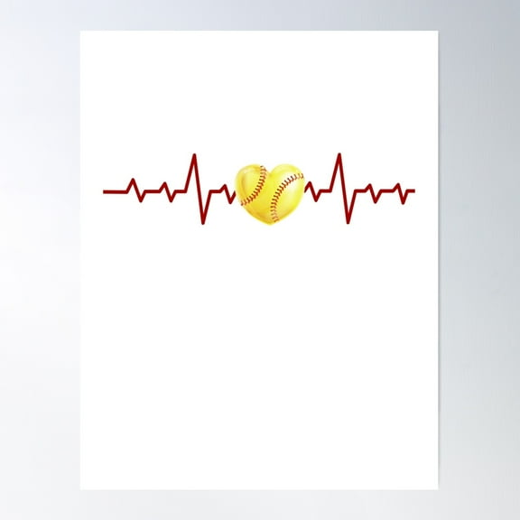 Softball Life Poster Wall Art, Modern Wall Decor For Living Room Bedroom, 8x12 UNFRAMED