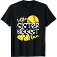 thumbnail image 1 of Softball Little Sister Biggest Fan Teen Girls T-Shirt, 1 of 4