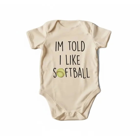 Softball Love Newborn Baby Bodysuit