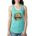 thumbnail image 1 of Softball Mom Animal Print Girl Sports Ladies Racerback Tank Top, Tahiti Blue, Small, 1 of 5