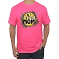 thumbnail image 1 of Softball Mom Animal Print Girl Sports Men's Graphic T-Shirt, Neon Pink, 3X-Large, 1 of 5