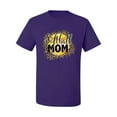 thumbnail image 1 of Softball Mom Animal Print Girl Sports Men's Graphic T-Shirt, Purple, XX-Large, 1 of 4