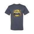 thumbnail image 1 of Softball Mom Animal Print Girl Sports Men's Graphic T-Shirt, Vintage Heather Blue, 5X-Large, 1 of 4