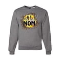 thumbnail image 1 of Softball Mom Animal Print Girl Sports Unisex Crewneck Graphic Sweatshirt, Heather Grey, Small, 1 of 5