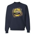 thumbnail image 1 of Softball Mom Animal Print Girl Sports Unisex Crewneck Graphic Sweatshirt, Navy, X-Large, 1 of 4