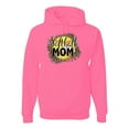 thumbnail image 1 of Softball Mom Animal Print Girl Sports Unisex Graphic Hoodie Sweatshirt, Neon Pink, XX-Large, 1 of 5