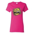 thumbnail image 1 of Softball Mom Animal Print Girl Sports Womens Graphic T-Shirt, Fuschia, X-Large, 1 of 5