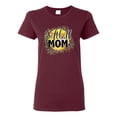 thumbnail image 1 of Softball Mom Animal Print Girl Sports Womens Graphic T-Shirt, Maroon, XX-Large, 1 of 5
