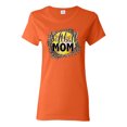 thumbnail image 1 of Softball Mom Animal Print Girl Sports Womens Graphic T-Shirt, Orange, X-Large, 1 of 5