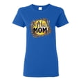 thumbnail image 1 of Softball Mom Animal Print Girl Sports Womens Graphic T-Shirt, Royal, Medium, 1 of 5