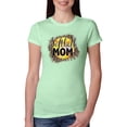 thumbnail image 1 of Softball Mom Animal Print Girl Sports Womens Slim Fit Junior Tee, Mint, X-Large, 1 of 5