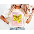 thumbnail image 1 of Softball Mom Game Day T-Shirt, Pink Coquette Bow Tee, Softball Player Comfort Colors Shirt, Girly Teacher Tee, 1 of 5