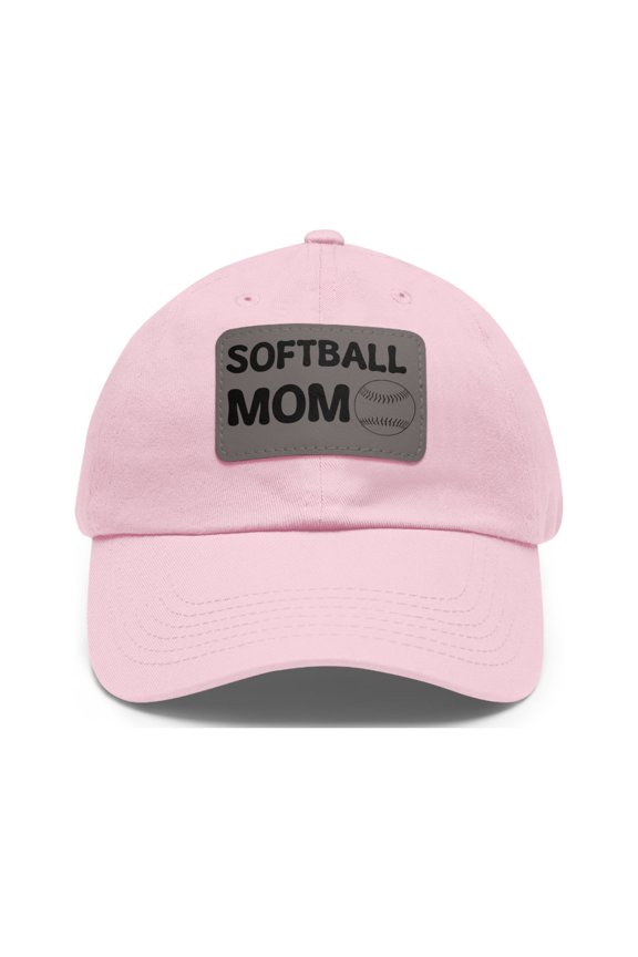 Softball Mom Hat Cap Strap Back Dad Hat With Patch High School College Mom