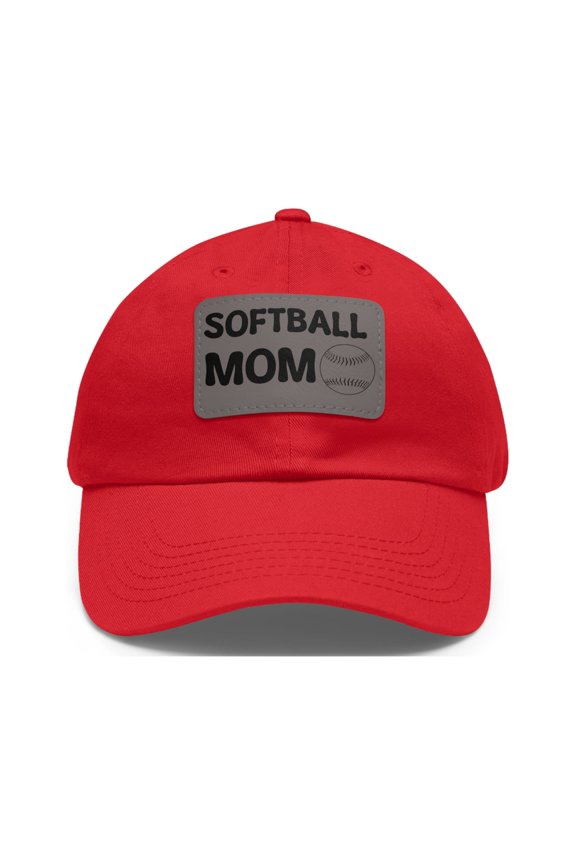 Softball Mom Hat Cap Strap Back Dad Hat With Patch High School College Mom