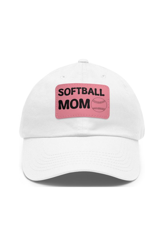 Softball Mom Hat Cap Strap Back Dad Hat With Patch High School College Mom
