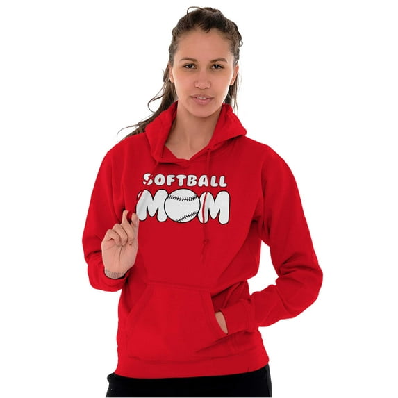 Softball Mom Proud Sports Mother Hoodie Sweatshirt Women Brisco Brands S