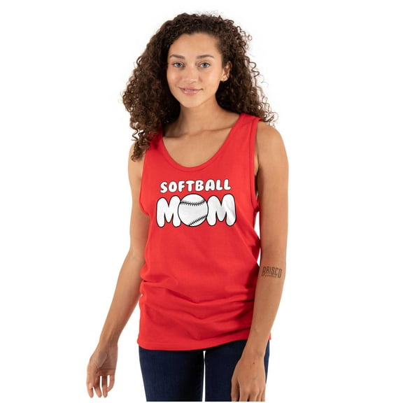Softball Mom Proud Sports Mother Womens Plus Size Graphic Tank Top Brisco Brands 3X