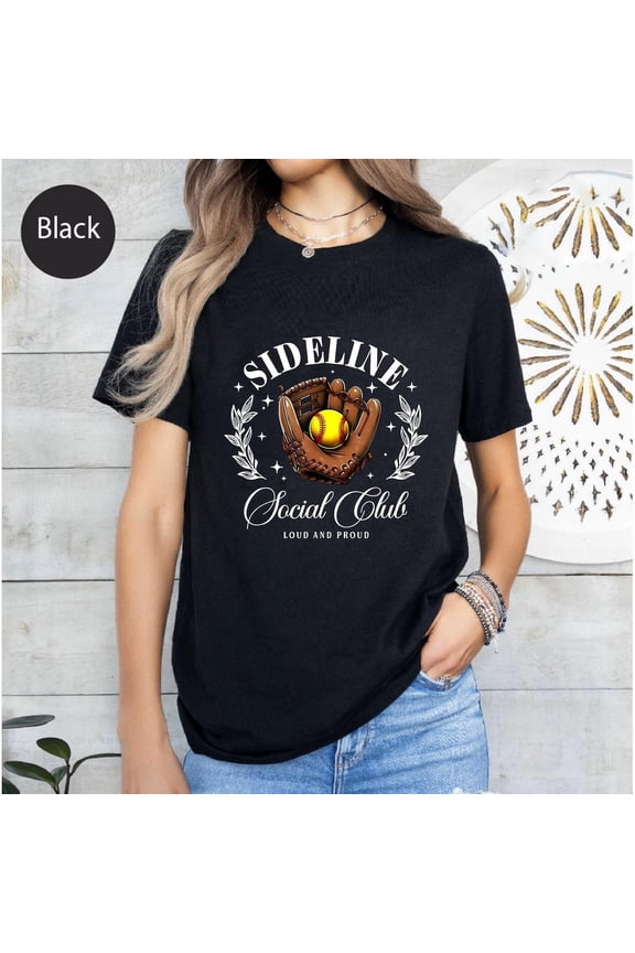 Softball Mom Shirt: Loud & Proud Glove Graphic Tee TSHIRT All Size S-5XL