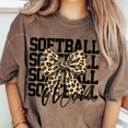 thumbnail image 1 of Softball Mom T-Shirt, Leopard Bow Softball Mama Design, Game Day Softball Shirt for Moms, 1 of 4