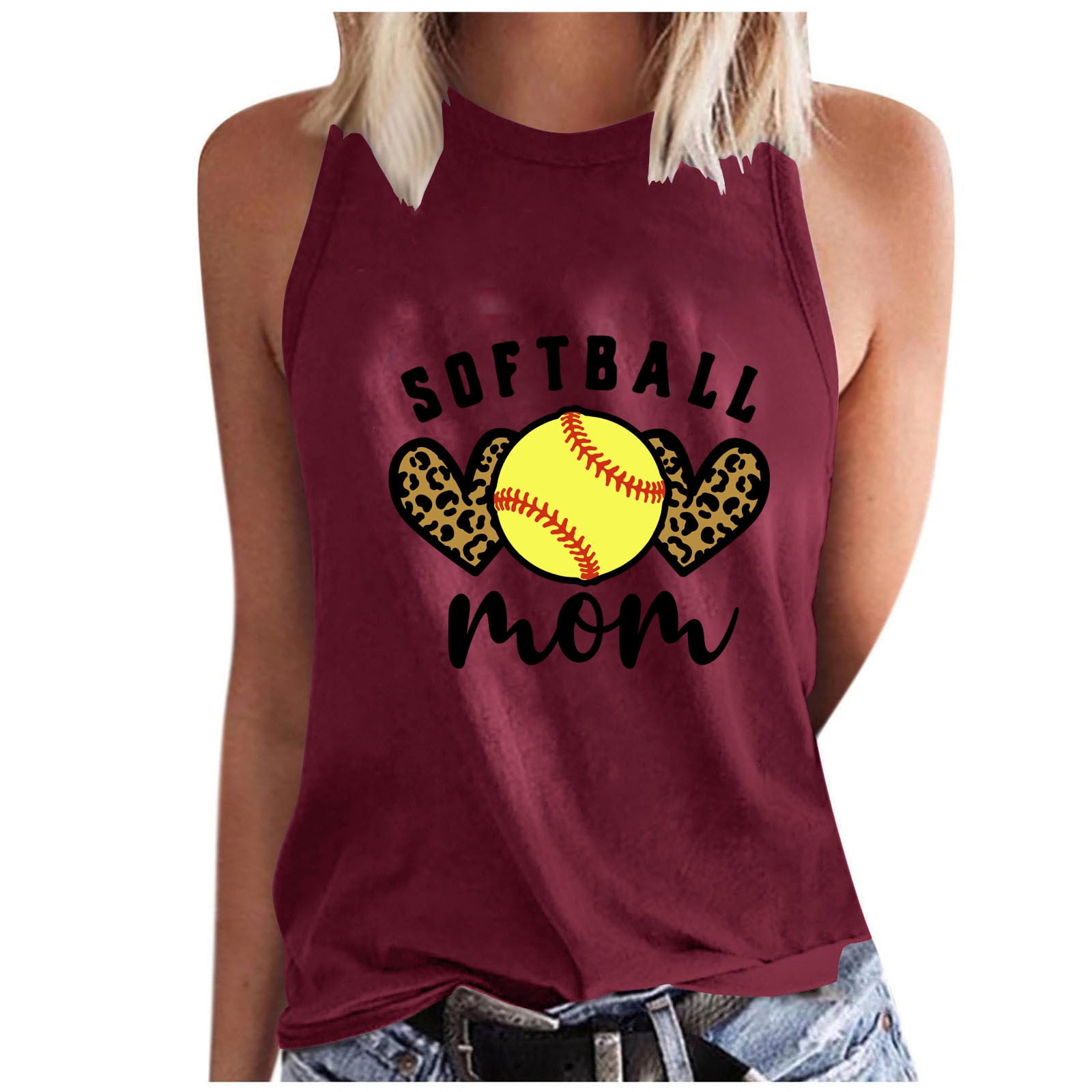 Women's Funny Baseball Tank Top - 'I Teach My Kids To Hit & Steal' Graphic, Sleeveless Muscle Tee 4 thumbnail image