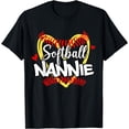 thumbnail image 1 of Softball Nannie Heart Proud Softball Nannie T-Shirt, 1 of 4