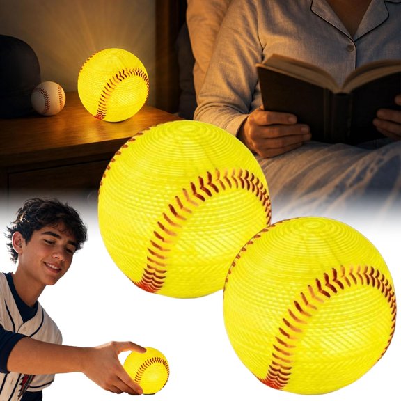Softball Night Light Gift - 2026 New Softball Night Light, For Bedside Tables Desks (Yellow*2)